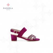 Purple suede sandal