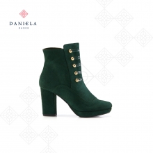 Green boots with military detail