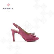 Pink suede sandal