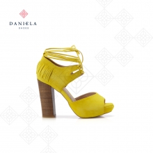 Yellow suede sandal